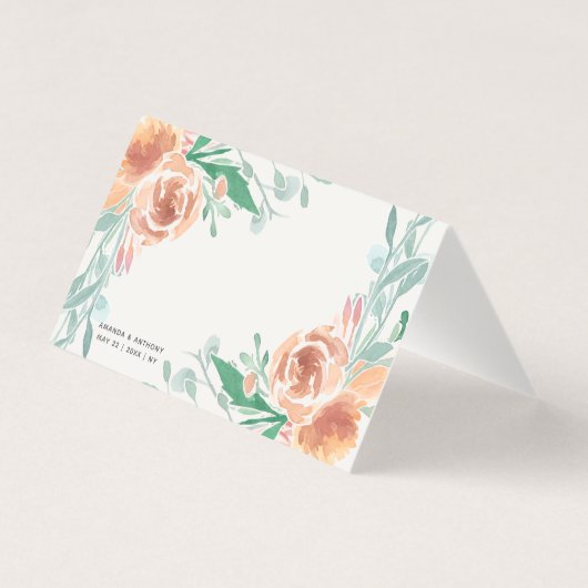 Carte de visite de nom de table plié (Dos)