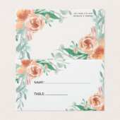 Carte de visite de nom de table plié (Extérieur déplié)