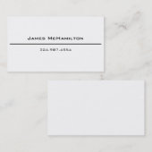 Carte de visite de nom et de nombre - simple (Devant / Derrière)