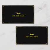 Carte de visite De Nom Et Numéro Fancy Simple (Devant / Derrière)