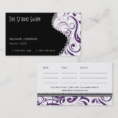 Carte de visite de nomination élégant Purple (Devant / Derrière)