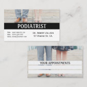 Carte de visite de nomination Médicale podiatre (Devant / Derrière)