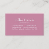 Carte de visite de norme de dentiste (Dos)