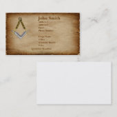 Carte de visite de norme de parchemin (Devant / Derrière)