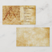 Carte de visite de norme de parchemin (Devant / Derrière)