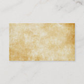 Carte de visite de norme de parchemin (Dos)