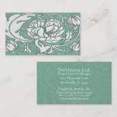 Carte de visite de norme de pivoine de Nouvea (Devant / Derrière)