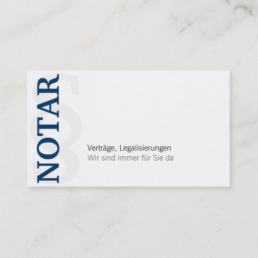 Carte de visite de notaire (Dos)