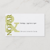 Carte de visite de notaire (Dos)