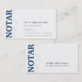 Carte de visite de notaire (Devant / Derrière)