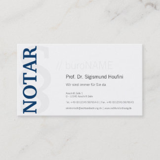 Carte de visite de notaire