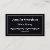 Carte de visite de notaire public simple (Devant)