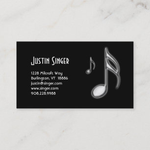 Carte de visite de note de la musique seizième et