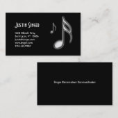 Carte de visite de note de la musique seizième et (Devant / Derrière)