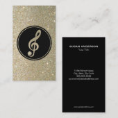 Carte de visite de note de musique de parties (Devant / Derrière)