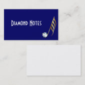 Carte de visite de note musicale de diamant et (Devant / Derrière)