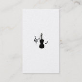 Carte de visite de notes de musique violon (Dos)