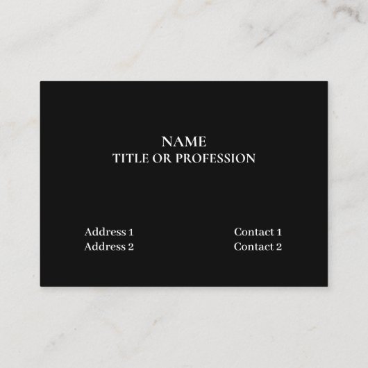 Carte de visite de notes musicales (Dos)