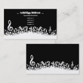 Carte de visite de notes musicales (Devant / Derrière)
