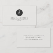 Carte de visite de notes musicales (Devant / Derrière)