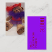 CARTE DE VISITE DE NOUNOURS DE RED HAT (Devant / Derrière)