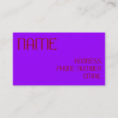 CARTE DE VISITE DE NOUNOURS DE RED HAT (Dos)