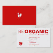 Carte de visite de nourriture biologique (Devant / Derrière)