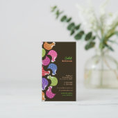 Carte de visite de nourriture de motif d'amusement (Debout devant)