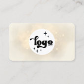 carte de visite de nuage brillant d'or faux (Devant)