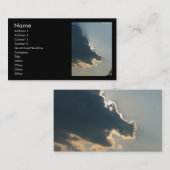 Carte de visite de nuage d'hippopotame (Devant / Derrière)