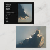 Carte de visite de nuage d'hippopotame (Devant / Derrière)