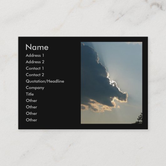 Carte de visite de nuage d'hippopotame (Devant)