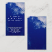 Carte de visite de nuages Bleu Bleu Attractif (Devant / Derrière)