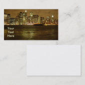 Carte de visite de nuit de New York (Devant / Derrière)