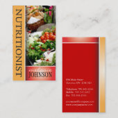 CARTE DE VISITE DE NUTRITIONNISTE (Devant / Derrière)