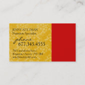 Carte de visite de nutritionniste (Dos)