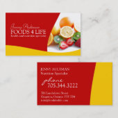 Carte de visite de nutritionniste (Devant / Derrière)