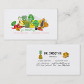 Carte de visite de nutritionniste de nourriture (Devant / Derrière)
