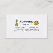 Carte de visite de nutritionniste de nourriture (Dos)