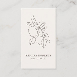 Carte de visite de nutritionniste moderne