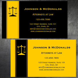 Carte de visite de Ocher Black Gold Law Offices