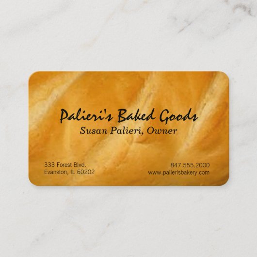 carte de visite de pain cuit (Devant)