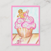 Carte de visite de pain d'épices Cupcake (Devant)