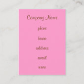 Carte de visite de pain d'épices Cupcake (Dos)