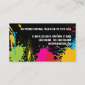 Carte de visite de Paintball (Dos)