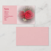 Carte de visite de Pair de rose douce (Devant / Derrière)