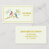 Carte de visite de paire Bluebirds (Devant / Derrière)