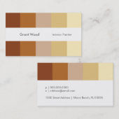 Carte de visite de palette de rayures (chaud) (Devant / Derrière)