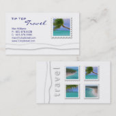 Carte de visite de palmier de vacances (Devant / Derrière)