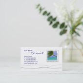 Carte de visite de palmier de vacances (Debout devant)